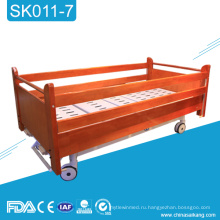 SK011-7 дешевый больницы деревянная Механическая кровать с Siderail